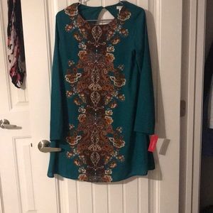 Green pattern dress